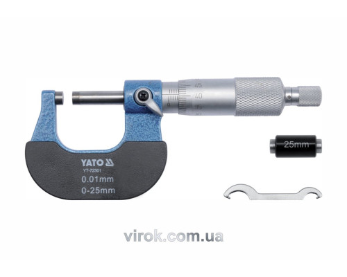 Микрометр YATO с точностью 0.01 мм в диапазоне 25 – 50 мм [50]