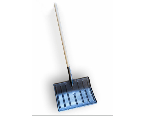 Лопата для прибирання снігу VIROK металева з держаком