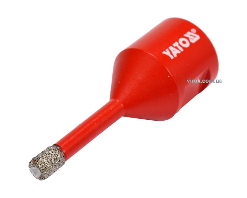 Сверло по керамике и гресу в сухой и мокрый. YATO: Ø=6мм, с алмазом кромкой, к шлифмашинам.креплен-М14[100]