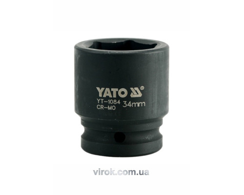 Головка торцева ударна 6-гранна YATO : квадрат 3/4", М= 34 мм, L= 56 мм [8/32]