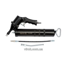 Шприц смазочный пневматический YATO: 400 см³, исх. P= 30-40 MPa, продукт.- 28 л/мин [10]