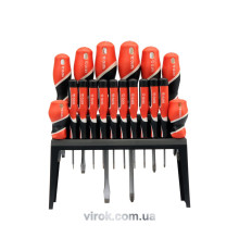 Набір викруток YATO : шліц SL (6), "Philips" PH (6), "Torx" (6). 18 Шт. [6/12]