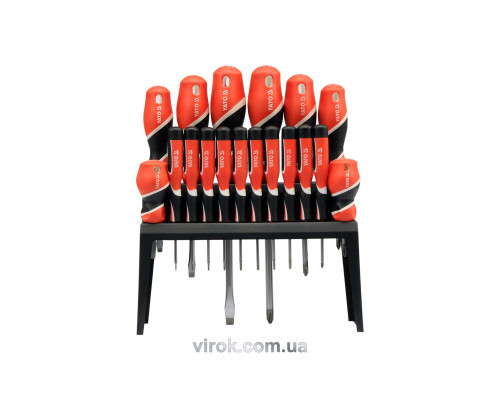 Набор отверток YATO: шлиц SL (6), "Philips" PH (6), "Torx" (6) 18 Шт.