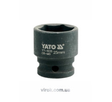 Головка торцева ударна 6-гранна YATO : квадрат 1/2", М= 25 мм, L= 43 мм [30/120]