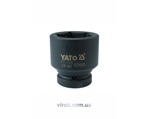 Головка торцева ударна 6-гранна YATO : квадрат 1", М= 48 мм, L= 73 мм [2/8]