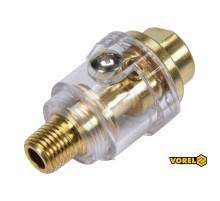 Маслянка для пневмоінструментів лінійна VOREL : 5 мл, 0.8 МПа, 1/4" [20/100]