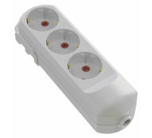 Колодка мережева VIROK: з 3 гніздами із заземленням