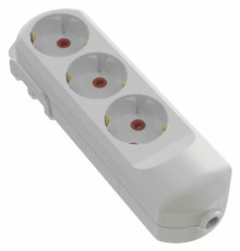 Колодка мережева VIROK: з 3 гніздами із заземленням