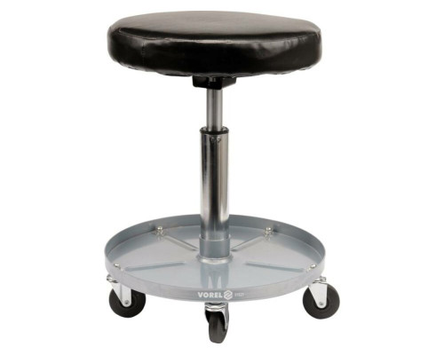 Табурет на колесах VOREL з регуляцією висоти 410-550 мм і полкою, макс. навантаж.- 135 кг [4]