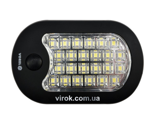 Ліхтар діодний з режимами 20+3 Vorel підвісний з гачком батарейковий 3ААА х 1,5 В [12/48]