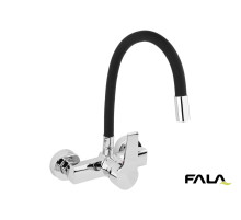 Смеситель воды настенный "FLEXIBLE" FALA с гибкой черной воронкой [10]