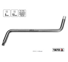 Ключ двусторонний для сливной пробки YATO: квадрат-8 x 10 мм [6/36]