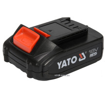 Акумулятор Li-Ion YATO : 18 В, 2.0 А/Год, тривалість заряджання- 1 год(DW)