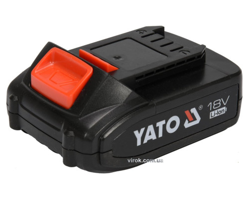 Акумулятор Li-Ion YATO : 18 В, 2.0 А/Год, тривалість заряджання- 1 год(DW)
