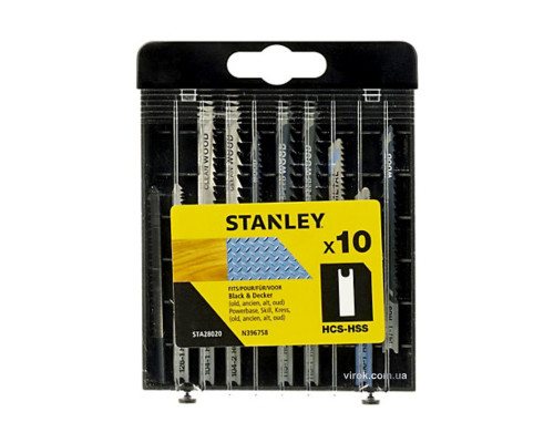 Набір полотен для електролобзика STANLEY , 10шт , хвост U