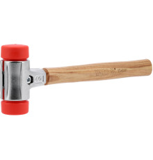 Молоток по бруківці YATO обух з високопружного ПЕ m= 630 г Ø= 40 мм, дерев'яна ручка, заг l= 330 мм