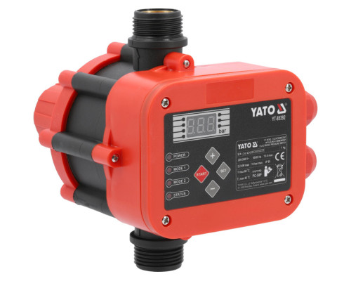 Реле тиску рідин YATO від ел. мережі 230В. макс. P=1,1кВт, макс./ стартовий тиск- 10/0,5-6 Bar, [12]