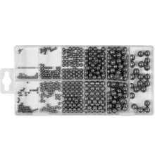 Кульки сталеві YATO різних розмірів Ø= 3/32”- 13/32”, 470 шт. [5/20]