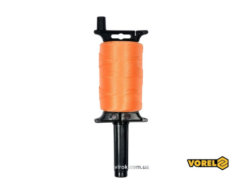 Шнур трасовочний поліпропіленовий на котушці VOREL : Ø= 1.2 мм, l= 200 м [12/48]