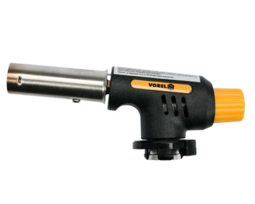 Пальник газовий VOREL з п`єзозапалом; тип з`єднання EN417 (цангове) макс. t=1300°C, P=1,3кВт [10/60]