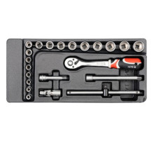 Вклад до інструментальної шафи YATO, торцеві ключі з квадр. 3/8" [8]