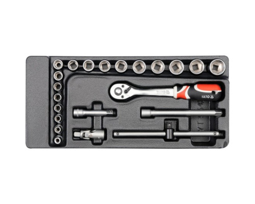 Вклад до інструментальної шафи YATO, торцеві ключі з квадр. 3/8" [8]