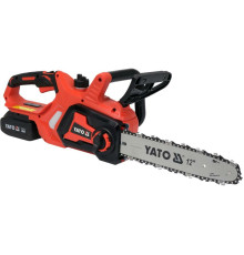 Пила ланцюгова акумуляторна YATO: 18 В Li-Ion 4 АГод, шина- 12"/30 см, ланцюг- 45 зубів [2]