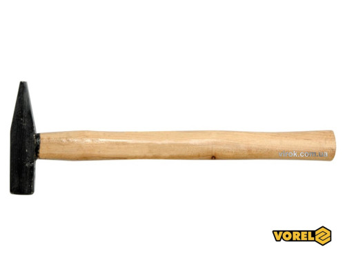 Молоток слюсарний VOREL з дерев'яною ручкою, m= 100 г [12/120]