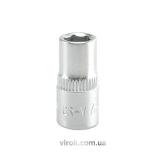Головка торцева 6-гранна YATO : квадрат 1/4", М= 7 мм, L= 25 мм [24/240/400]