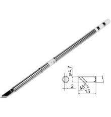 Наконечник для точечной пайки с вклад. грелкой YATO общ. l=153мм, наконечник 15х4,7х2 мм, тип T12-K