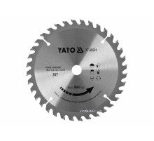 Диск пиляльний победітовий по дереву YATO: 165x16x2.2x1.5 мм, 36 зубців, R.P.M до 9500 1/хв [25/50]