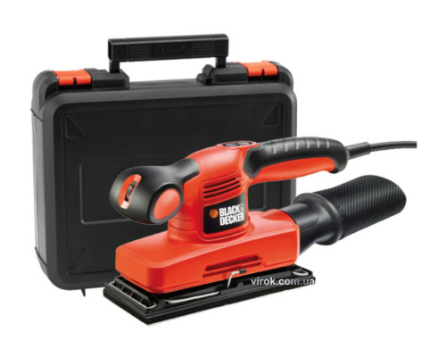 Шліфмашина вібраційна мережева B+D : P= 240 Вт, 15000 об/хв, стопа 91х189 мм [Кейс, пилозбірник]