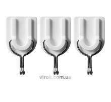 Гачки настінні VOREL самоклеючі, набір 3шт [18/216]