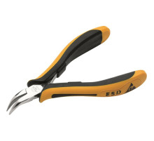 Долгогубцы с изолированными ручками и полукруглыми губками NWS: тонкие, гнутые на 45°, L=120 мм.