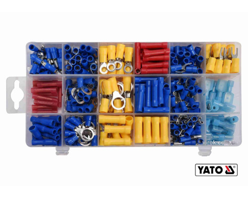 Набор электрических разъемов с изоляцией YATO: 360 шт, в футляре [12]
