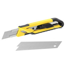 Ніж STANLEY "Comfort" з висувним лезом 18 мм, з відломними сегментами, 3 леза [Блістер]