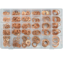 Шайби мідні різних розмірівYATO, Ø= 4/8 - 30/36 мм, наб. 580 шт [20]