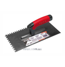 Терка гладилка зубчата YATO : 270х130 мм, зуб 6х6 мм. нержавіюча [30]