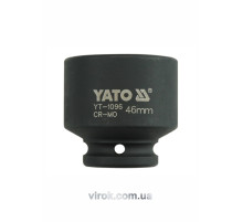 Головка торцевая ударная 6-гранная YATO: квадрат 3/4", М=46 мм, L=62 мм [3/12]