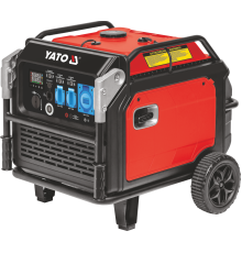 Генератор струму бензиновий інверторний YATO: P= 5 кВт, U= 230 В (AC) і 12 В 8,3А (DC), бак- 22,4 л