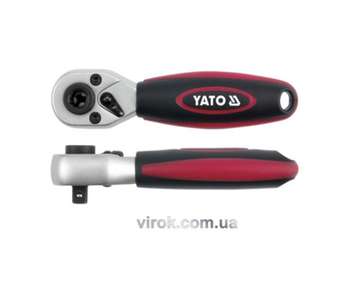 Тріщатка YATO : квадрат 1/4", L= 136 мм, 72T [48]