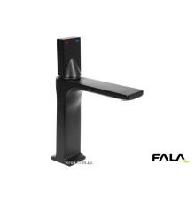 Змішувач води FALA для умивальника "NOIR 2" з кульовим регулятором, латунний корпус [12]