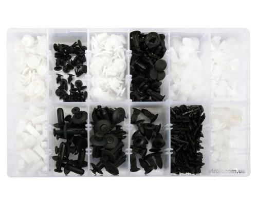 Шпинки для автосалоної обшивки MITSUBISHI YATO, різні, 12 типорозмірів, 370 шт. [20]