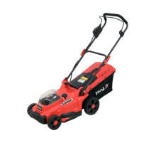 Газонокосарка на 4-х колесах акумул. YATO: 2х Li-Ion 18В, обр діап.Ø=37см h=25-75, ємн 35л (БЕЗ АКУМ