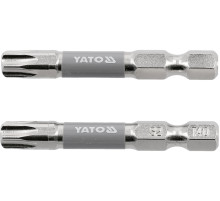 Отверточная насадка YATO TORX T40 х 50 мм. HEX 1/4", покрытая никелем, 2 шт.[10]