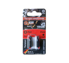 Насадка викруткова USH : PHILIPS PH2 x 25 мм, Уп. 2 шт.(блістер) [150]