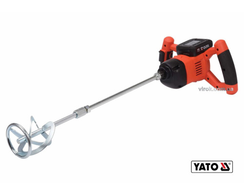 Міксер акумуляторний YATO : Li-Ion 18 В, кріплення М14, 650 об/хв, 2 АГод, зарядний пристрій(DW)