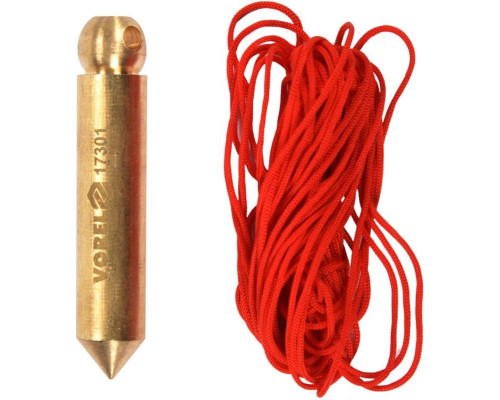 Висок будівельний VOREL, Ø= 12 мм, l= 62 мм, M= 50 гр, зі шнуром l= 5 м(DW)