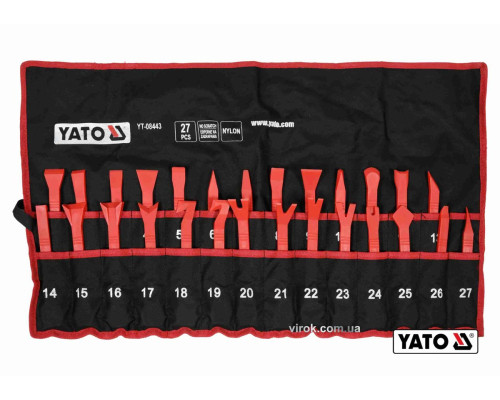 Съемники для демонтажа обшивки автомобильного салона YATO: нейлон, 27 шт, в плахте [10]