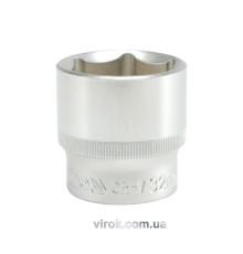 Головка торцева 6-гранна YATO : квадрат 1/2", М= 32 мм, L= 42 мм [6/24/48]